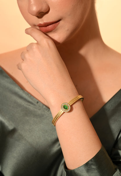 Emerald Grace Gold Bracelet