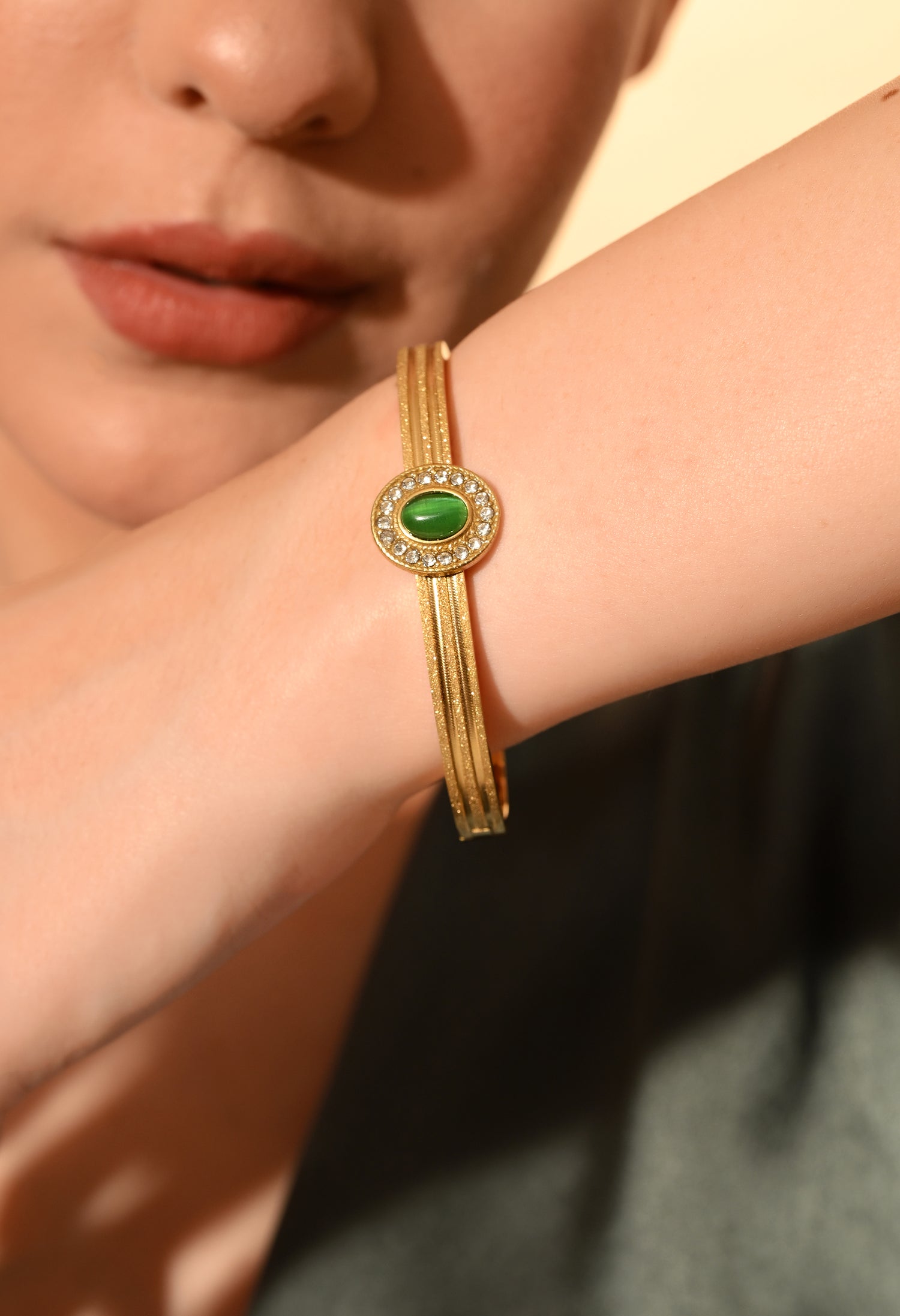 Emerald Grace Gold Bracelet