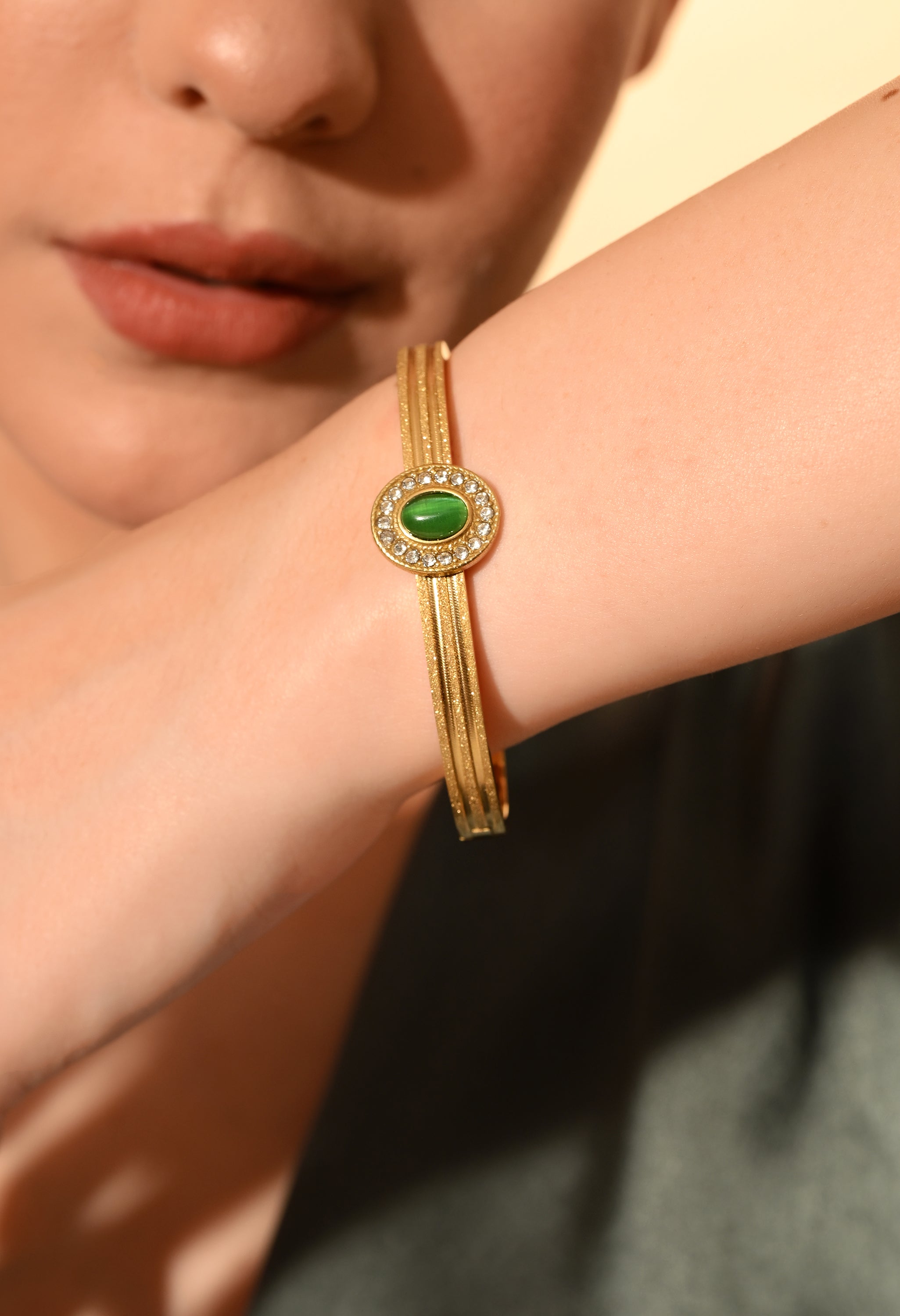 Emerald Grace Gold Bracelet