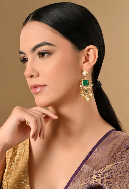 Elegance in Emerald Drops Earrings