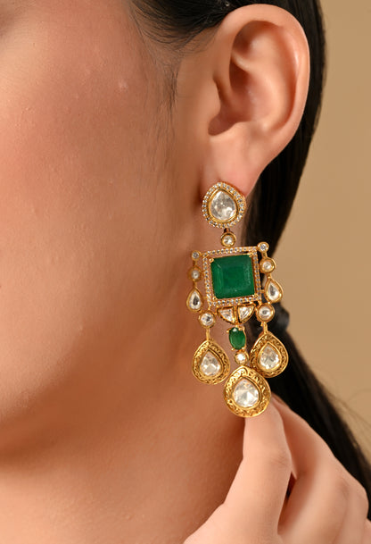 Elegance in Emerald Drops Earrings