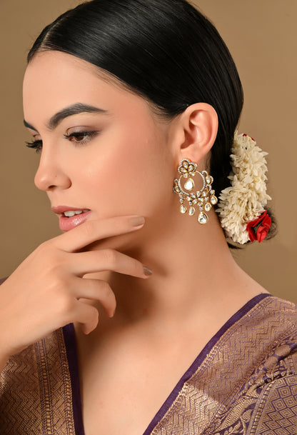 Royal Glow Kundan Drop Earrings