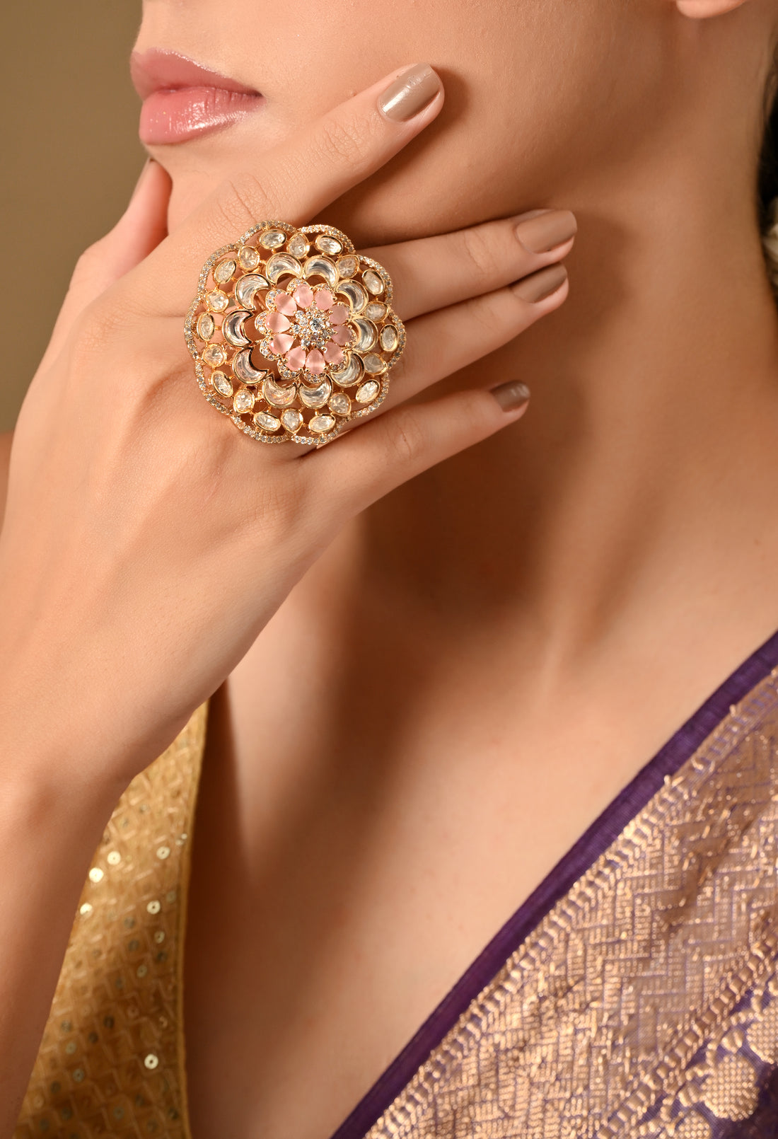 Sparkling Floral Elegance Ring