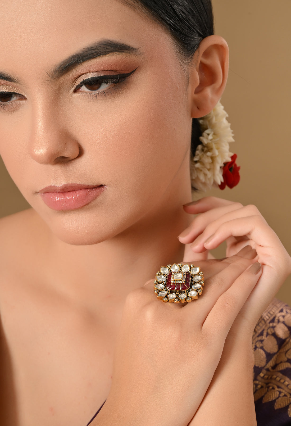 Stunning Royal Blossom Statement Ring