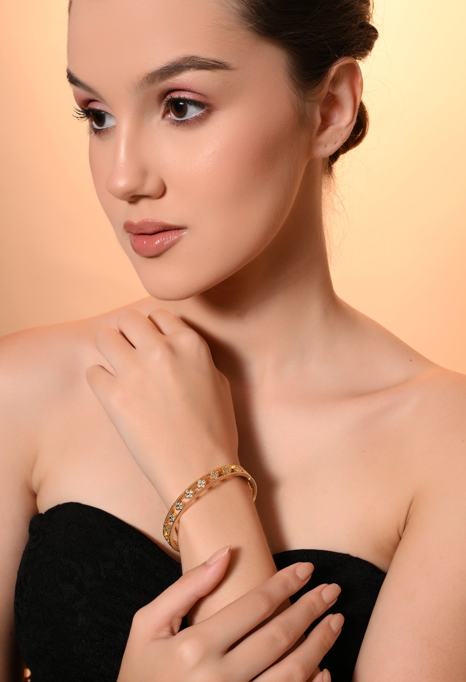 Golden Blossom Bangle