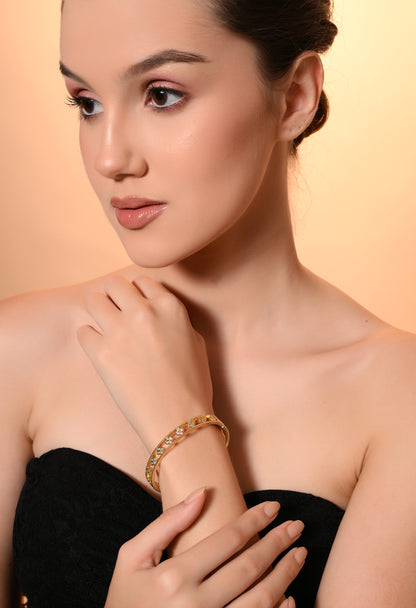 Golden Blossom Bangle