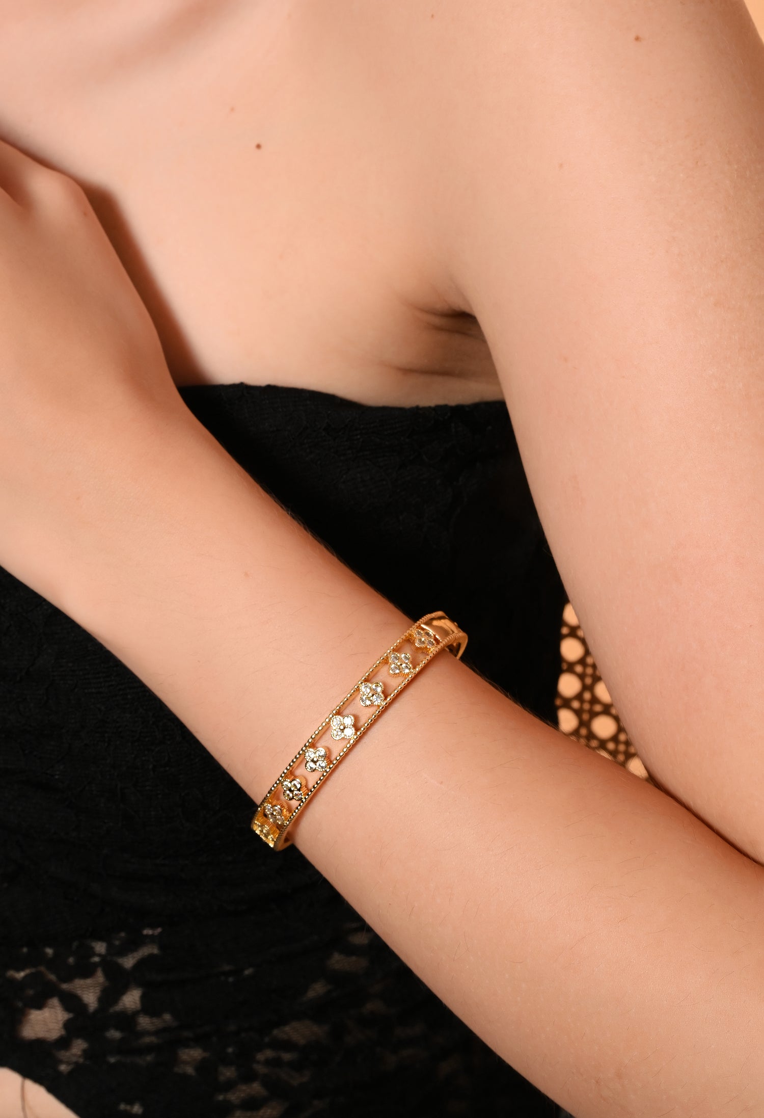 Golden Blossom Bangle