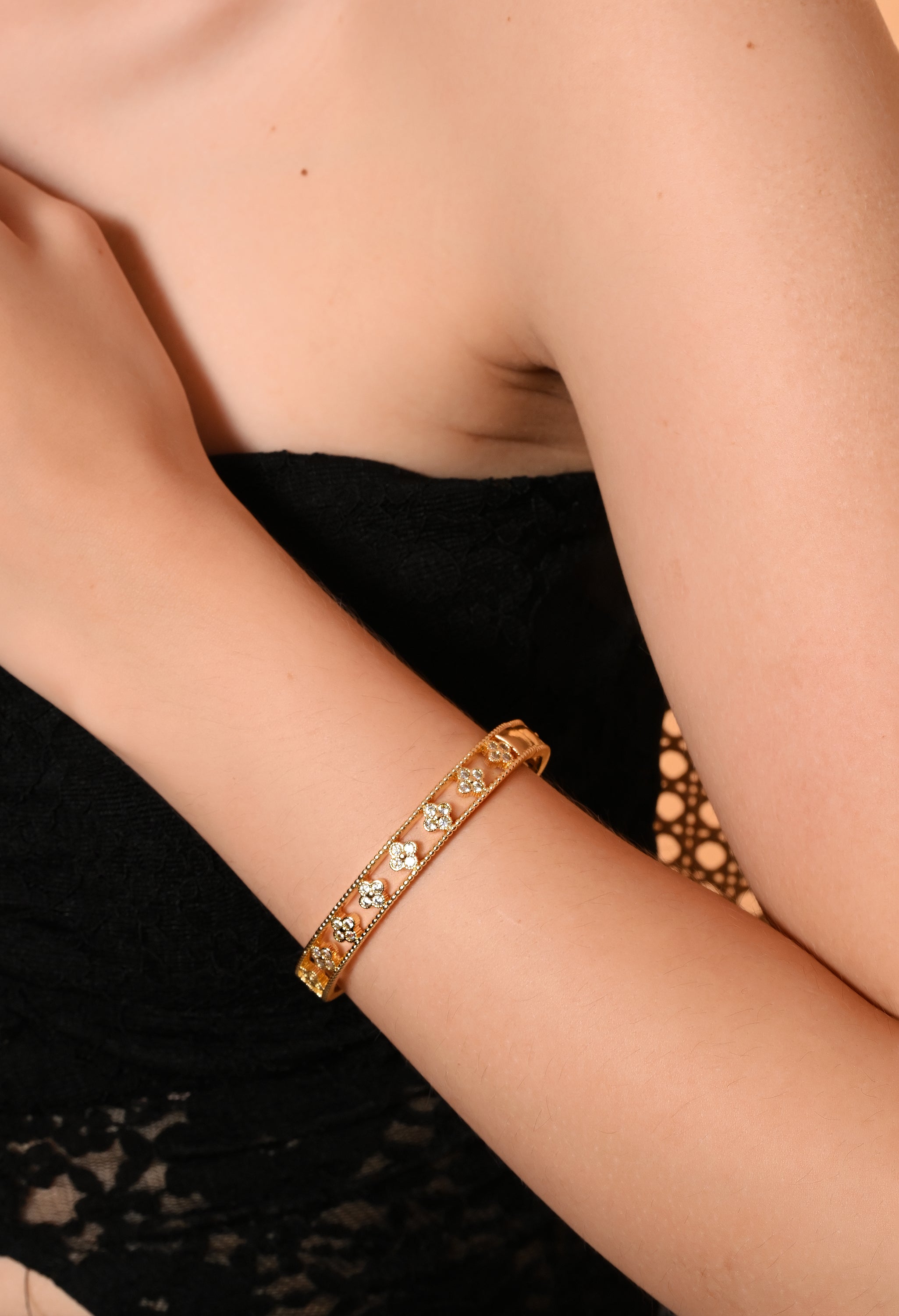 Golden Blossom Bangle