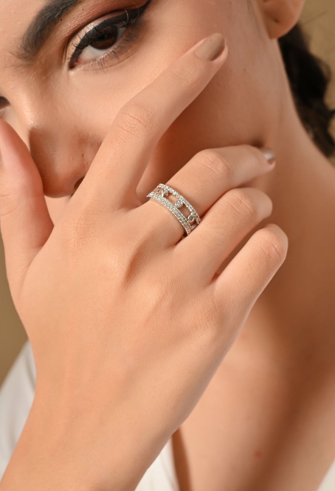 Sparkling Elegance Art Deco Ring