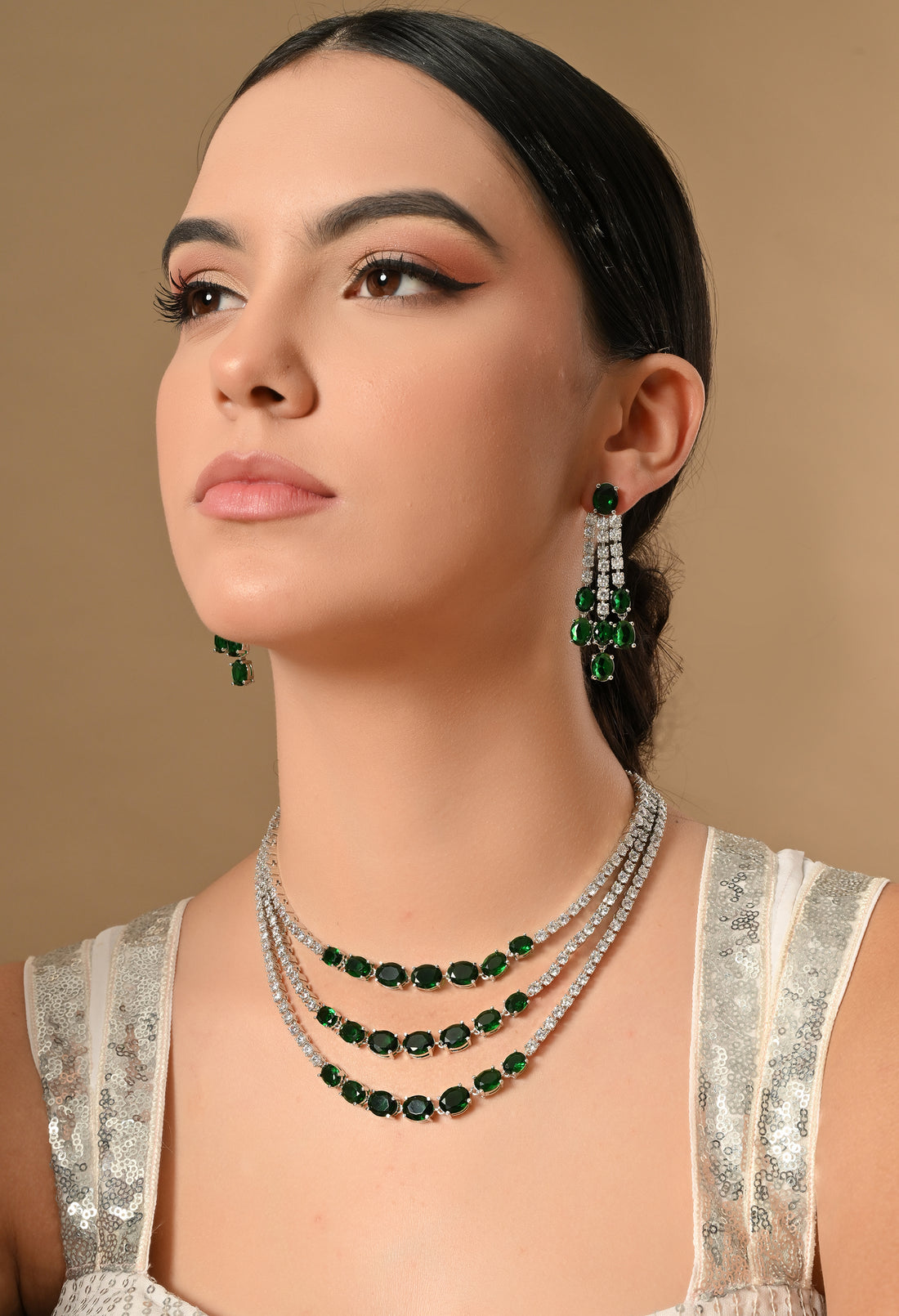 Elegant Emerald Dream Jewelry Set