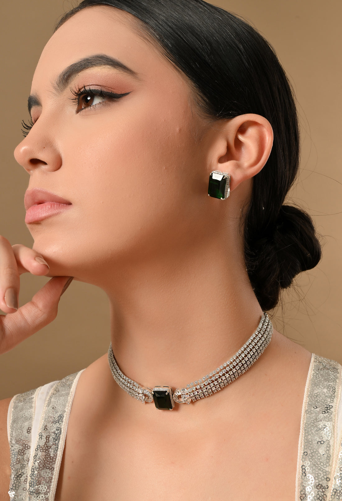 Charming Emerald Elegance jewelry set