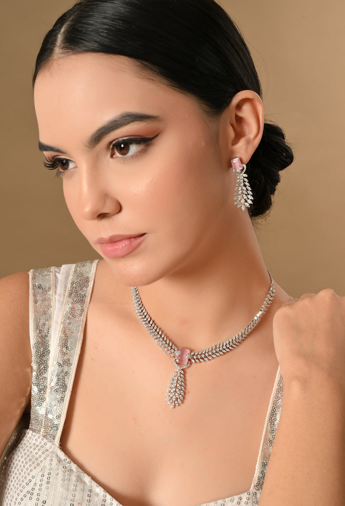 Glistening Blossom Jewelry Set