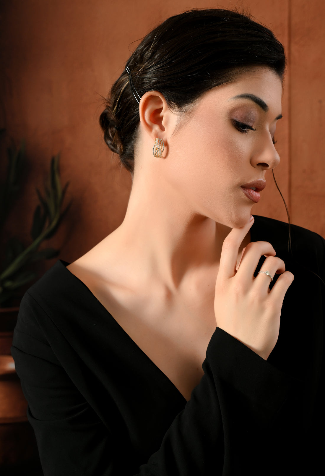 Elegant Glow Loop Earrings
