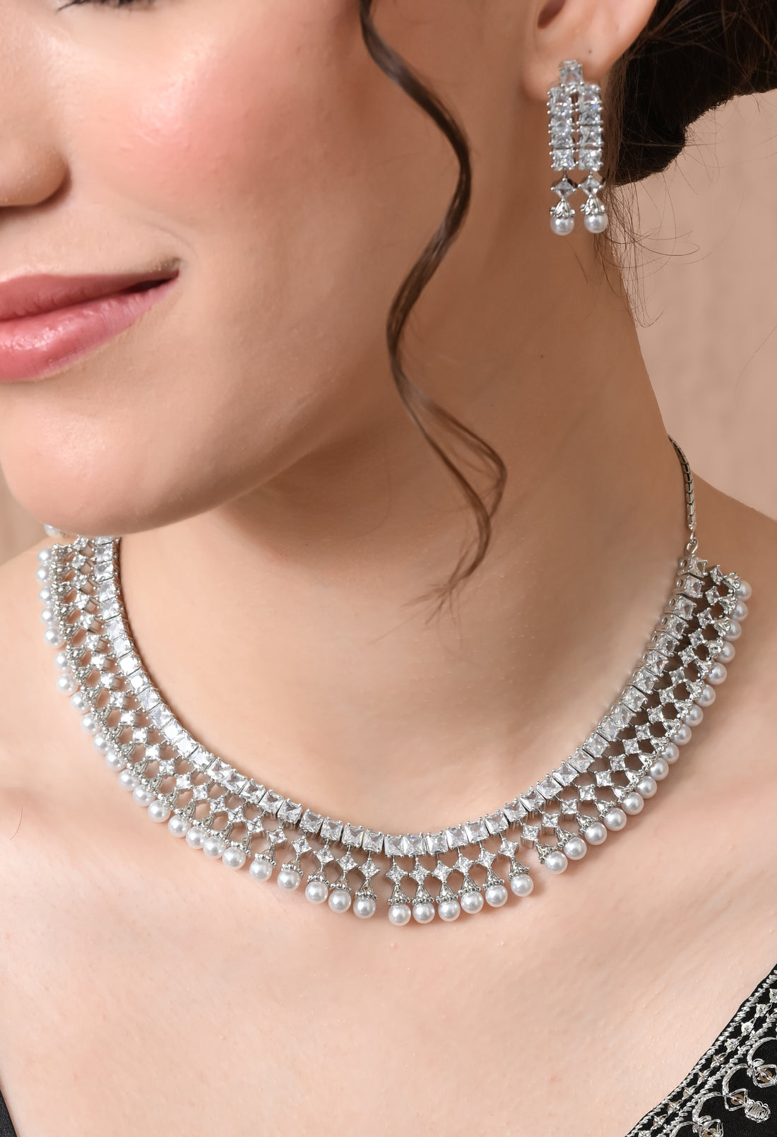Shimmering Elegance Necklace and Earrings
