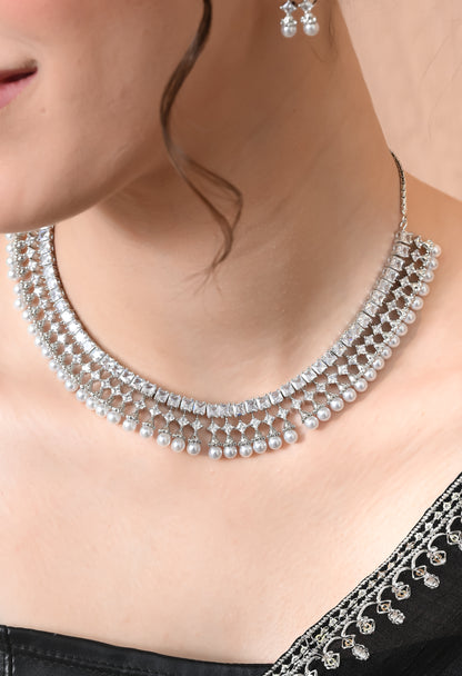 Shimmering Elegance Necklace and Earrings