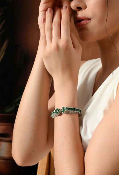 Emerald Glow Elegance Bracelet
