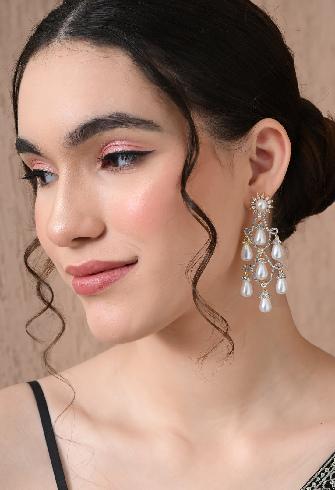 Elegant Pearl Cascade Dream Earrings