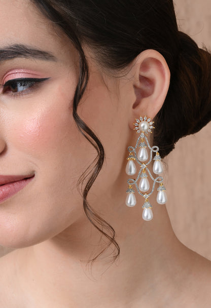 Elegant Pearl Cascade Dream Earrings