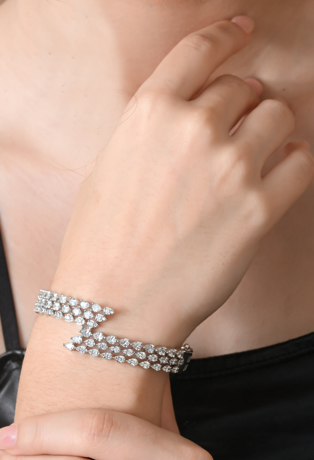 Sparkling Elegance Cuff Bracelet