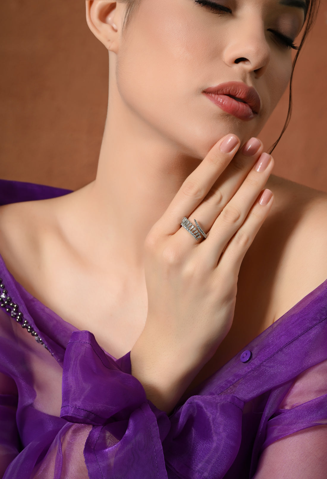 Sparkling Elegance Diamond Row Ring