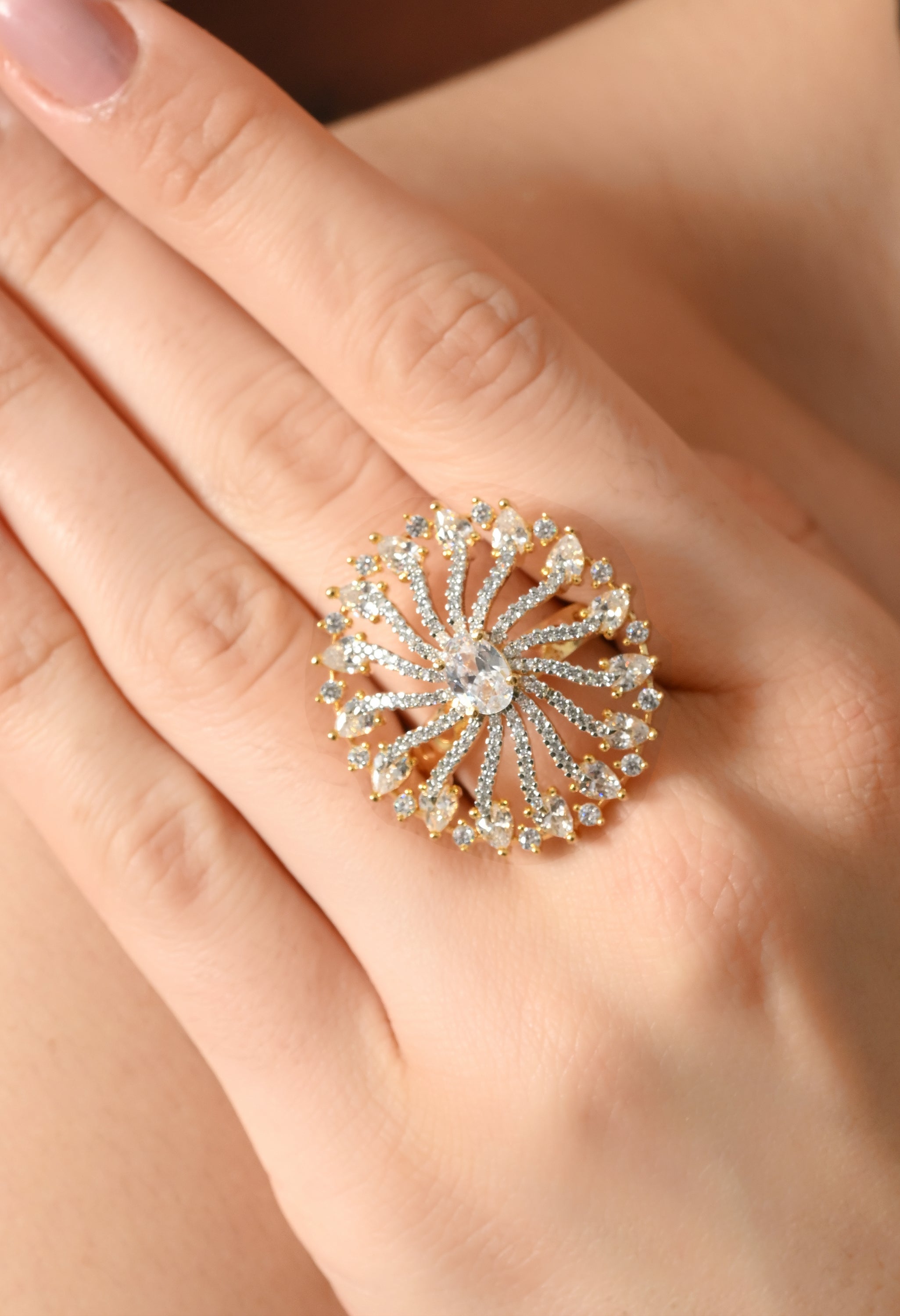 Radiant Bloom Sparkling Elegance Ring