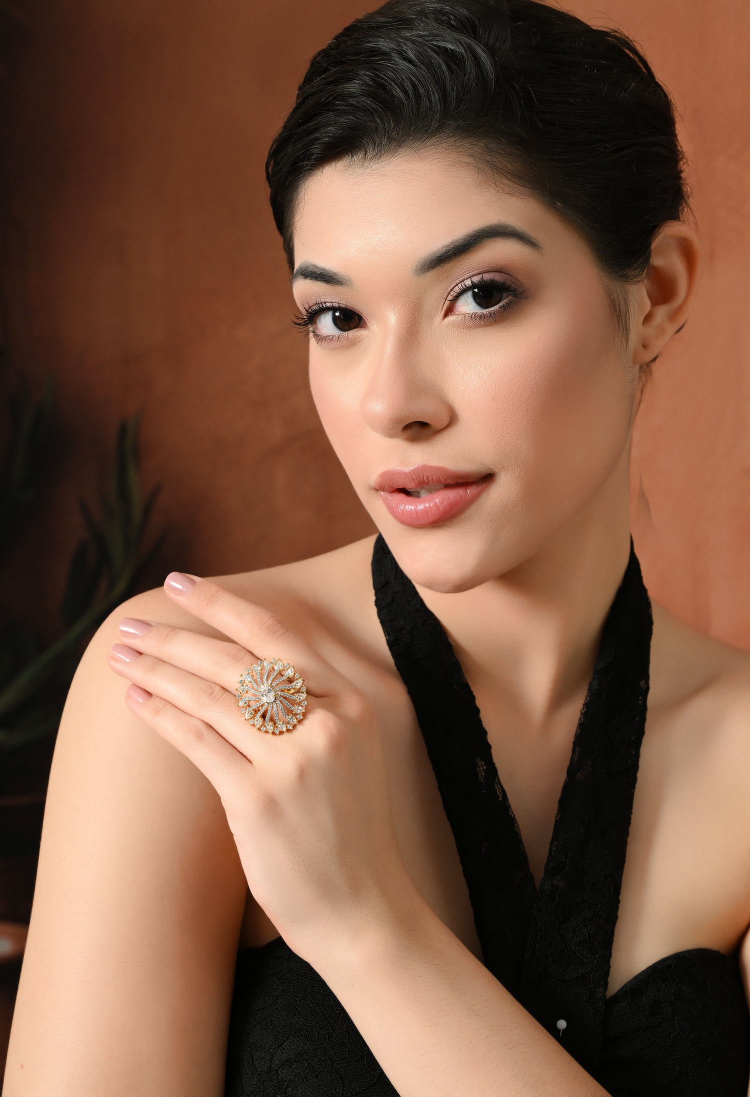 Radiant Bloom Sparkling Elegance Ring