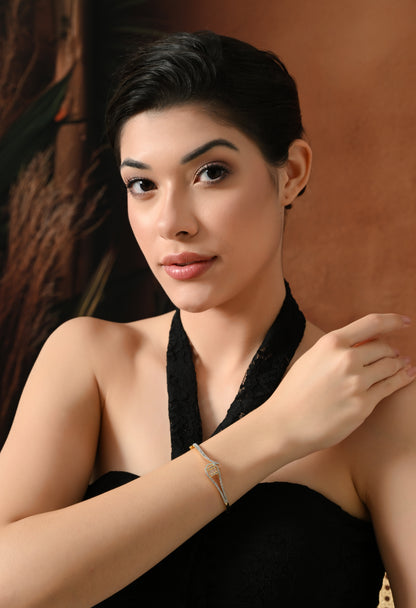 Elegant Sparkling Crystal Curve Bracelet