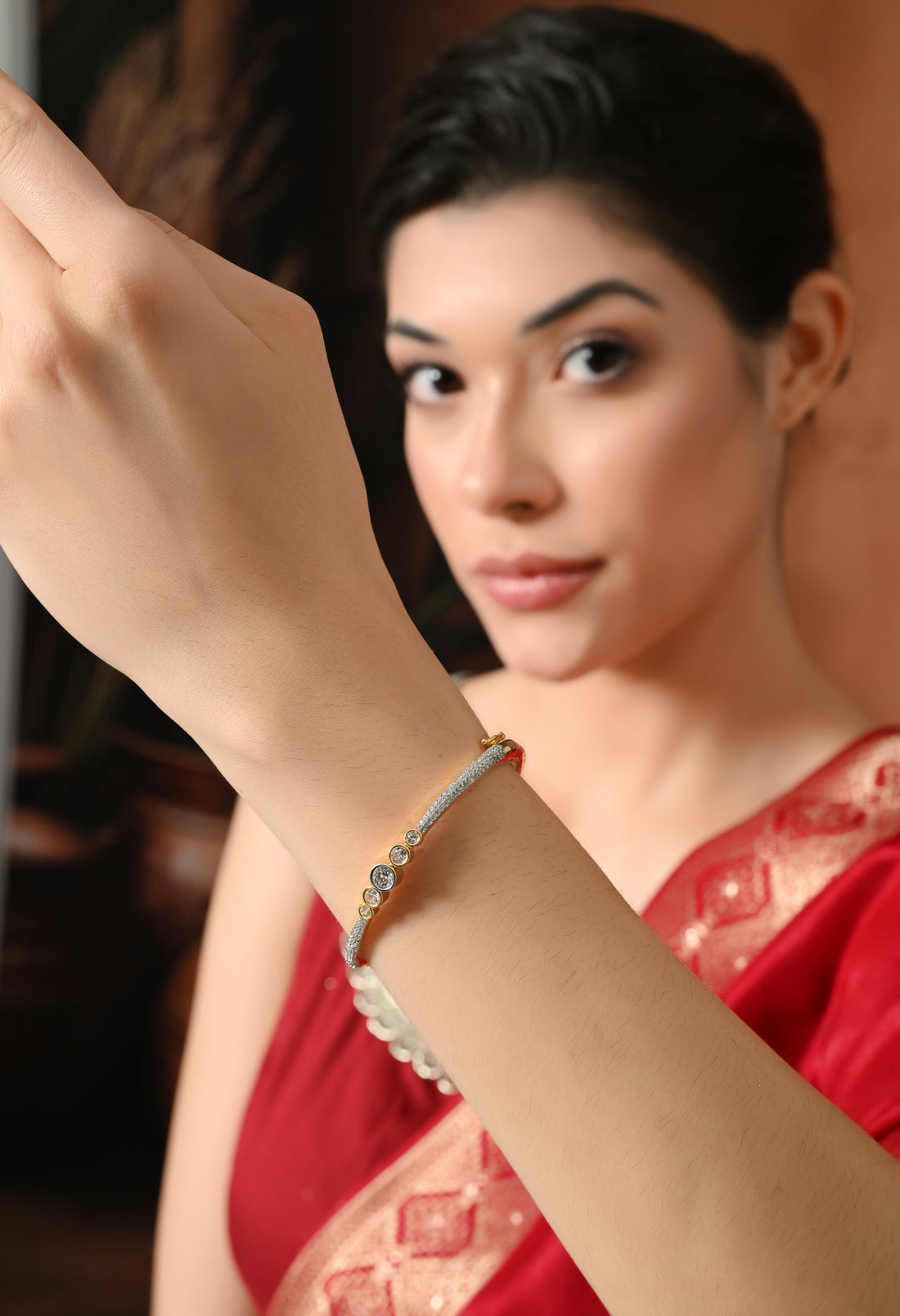 Golden Glow Sparkle Stone Bracelet