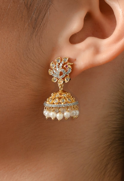 Radiant Glow Pearl Jhumkas