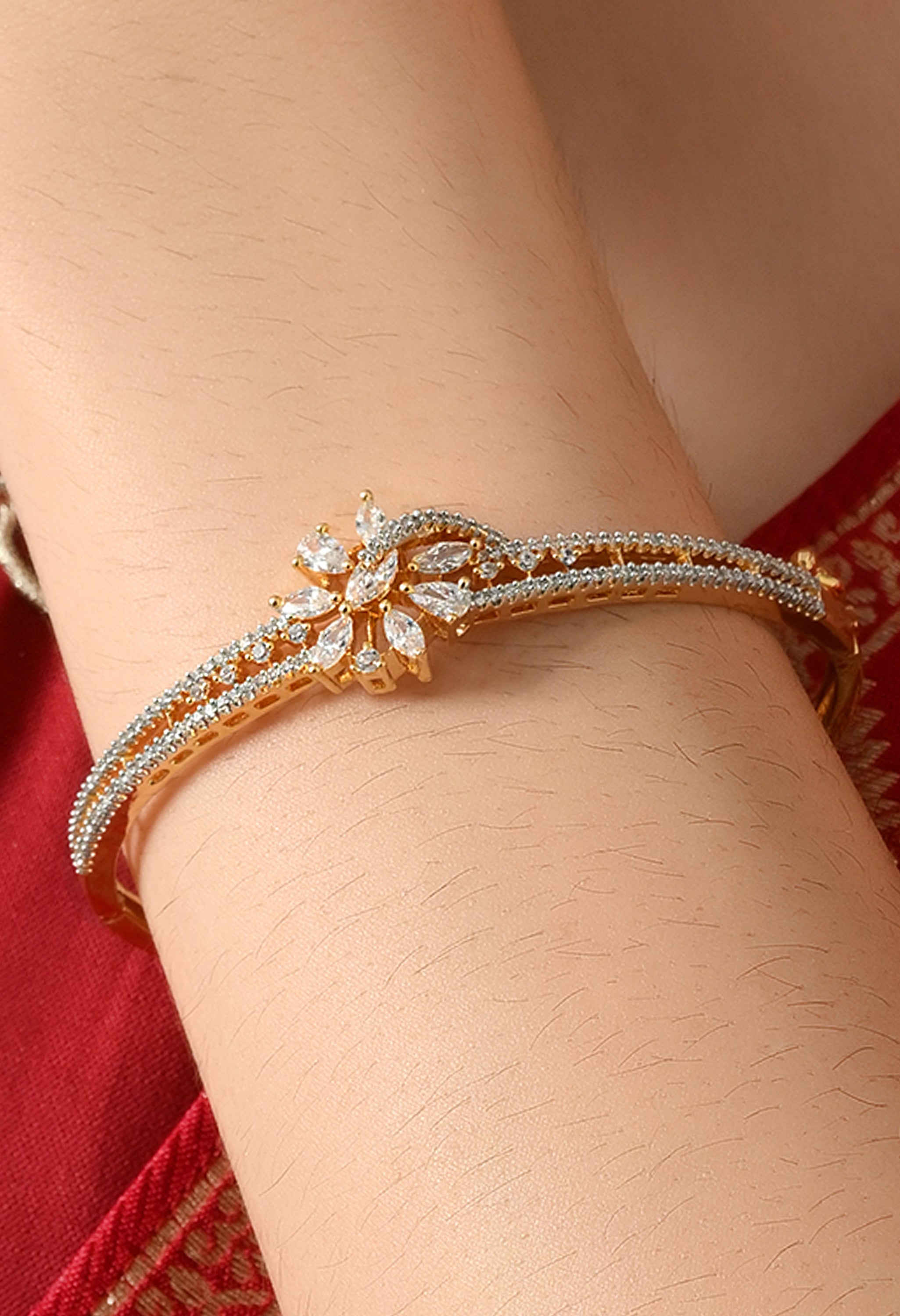 Sparkling Bloom Designer Bracelet