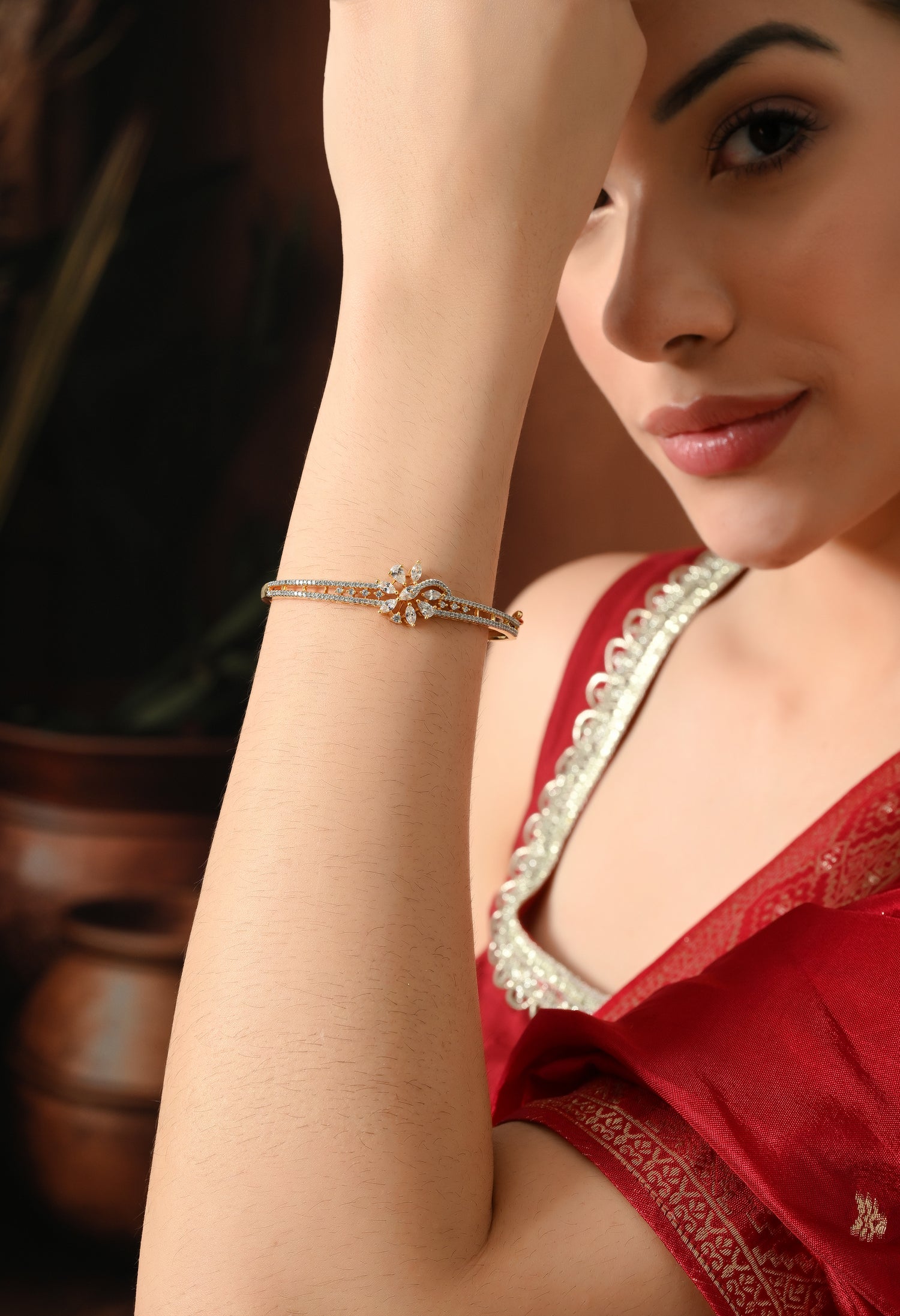 Sparkling Bloom Designer Bracelet