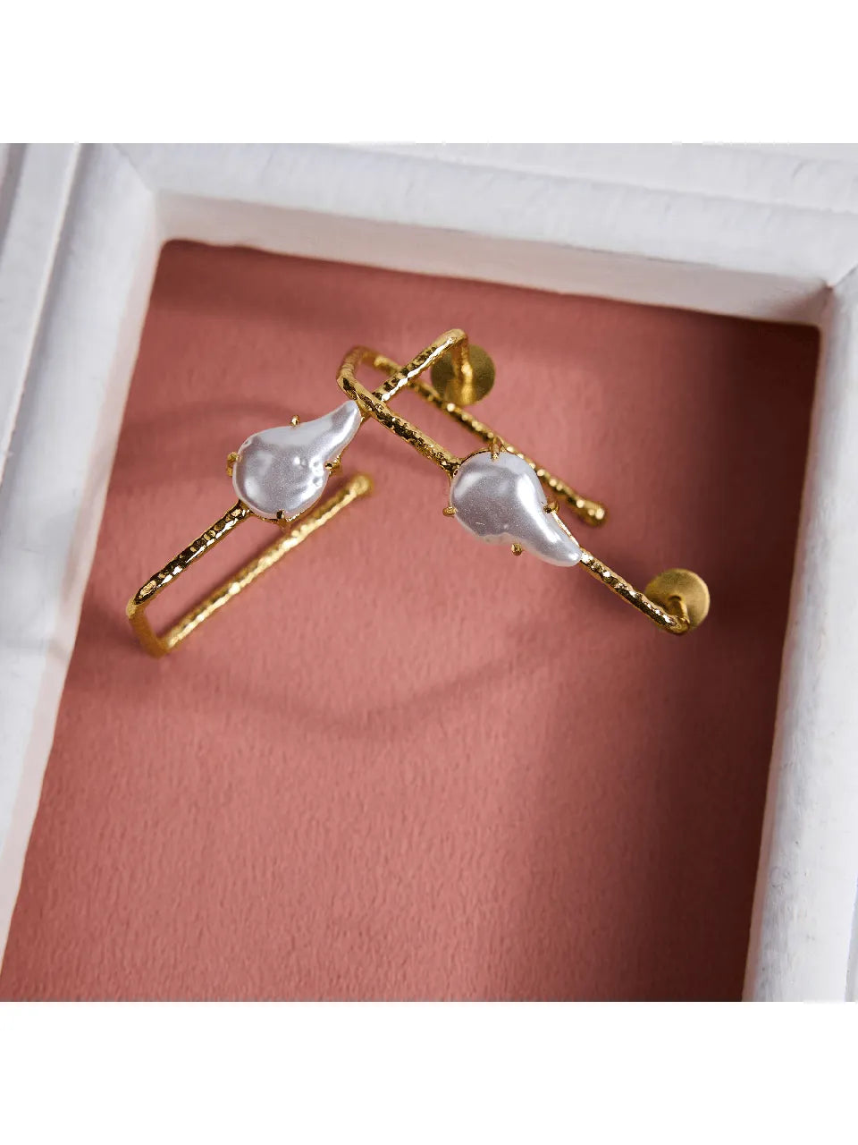 Gilded Pearl Earrings