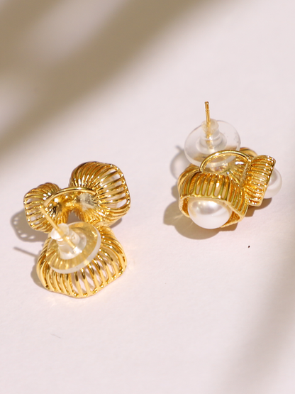 Anaya Pearl Basket Earrings