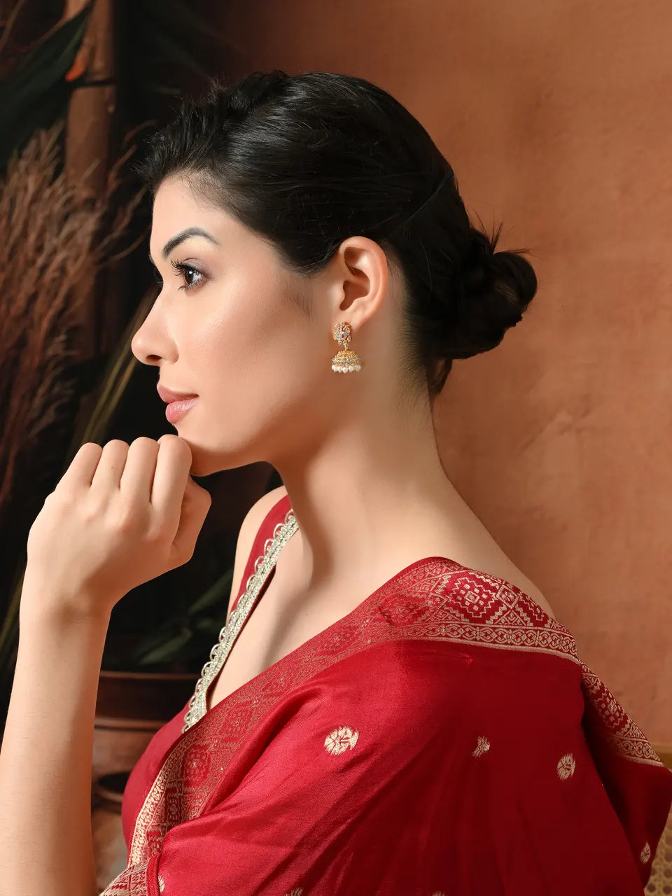 Radiant Glow Pearl Jhumkas