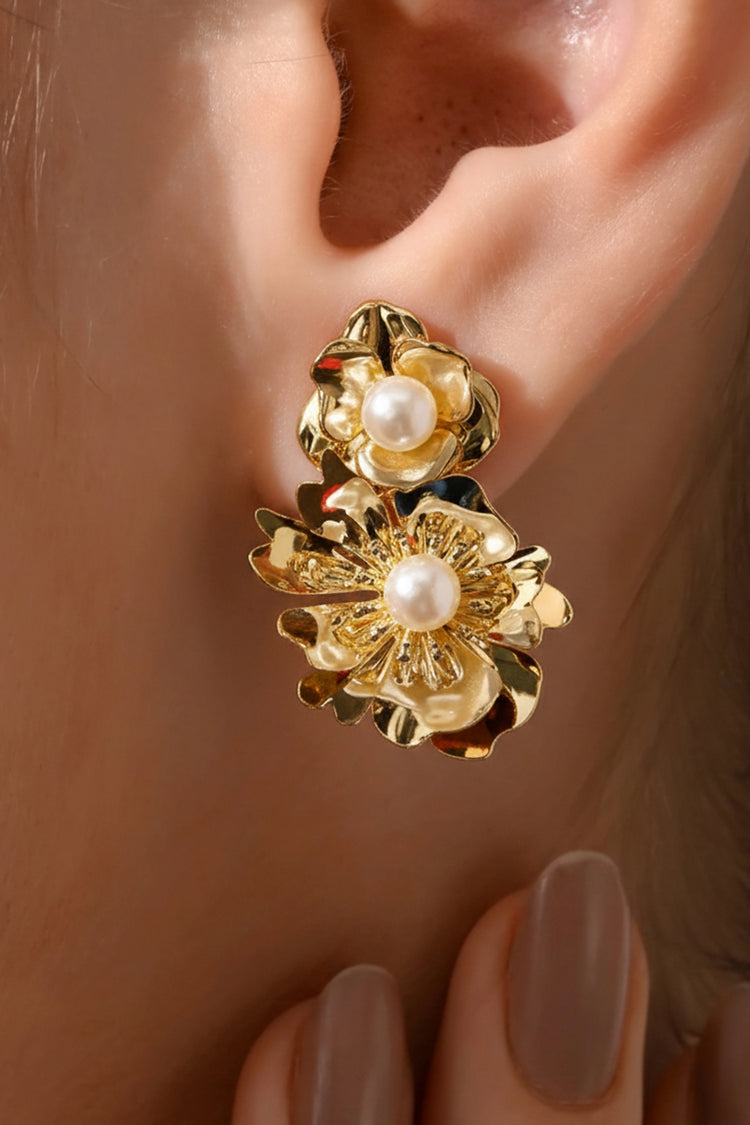 Floral Pearl Earrings For woman