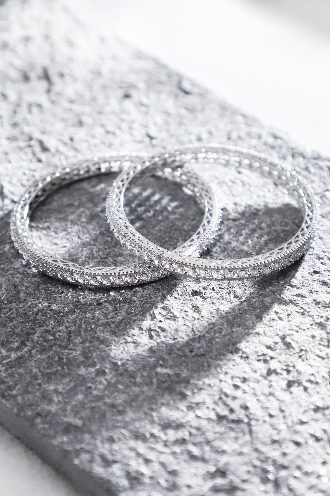 Glimmering Zircon Bangles