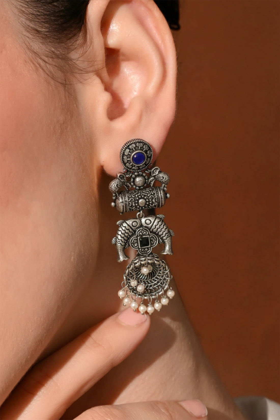 Mystical Oxidised Earrings