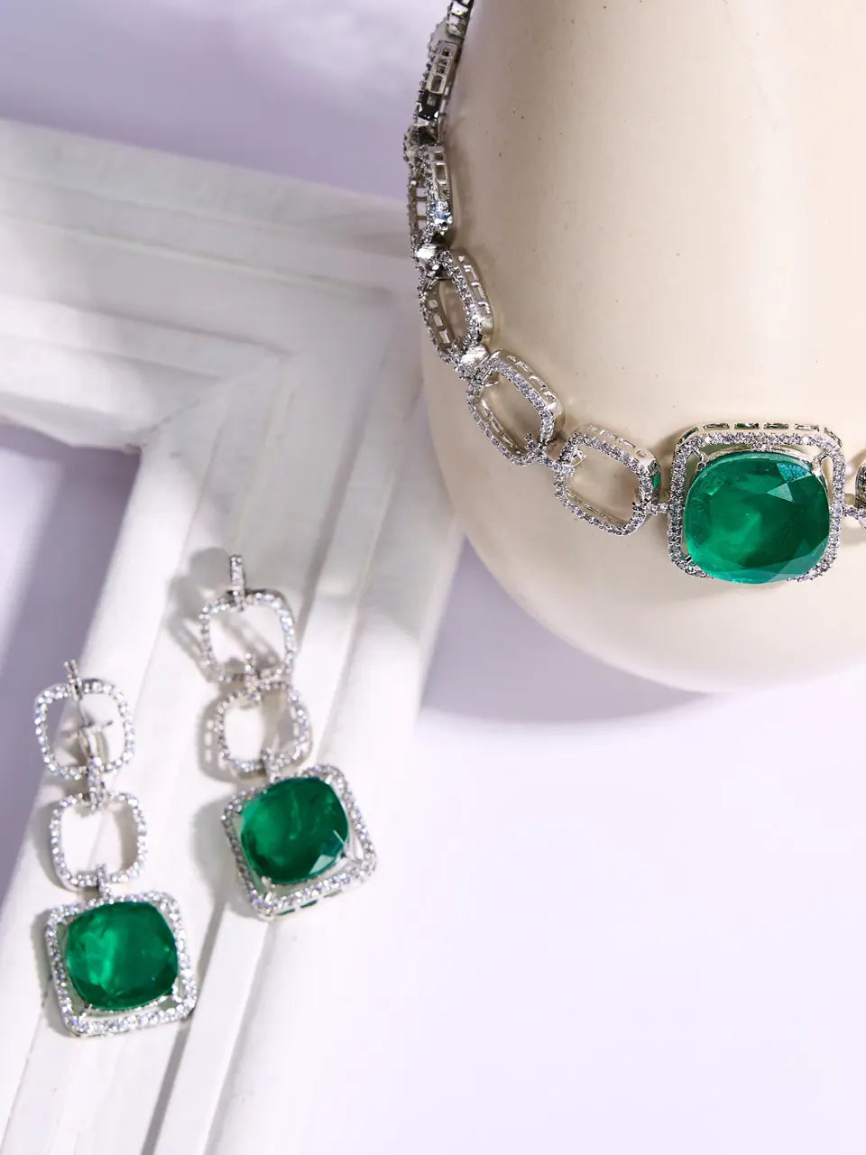 American Diamond Allure Exquisite Choker &amp; Earrings Collection