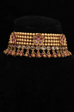 Load image into Gallery viewer, Polki Choker Necklace Set
