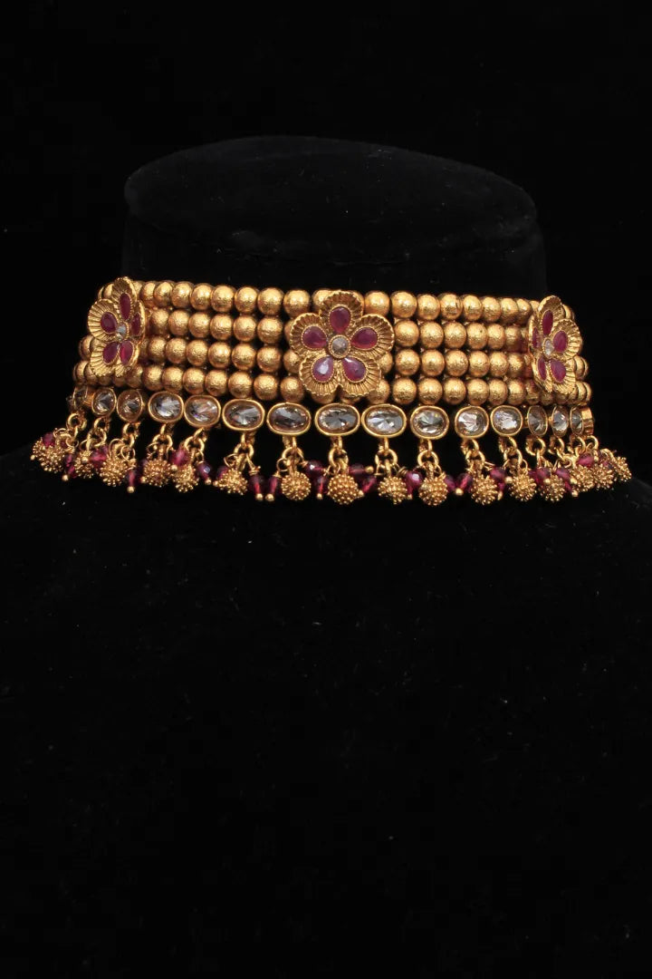 Polki Choker Necklace Set