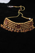 Load image into Gallery viewer, Polki Choker Necklace Set
