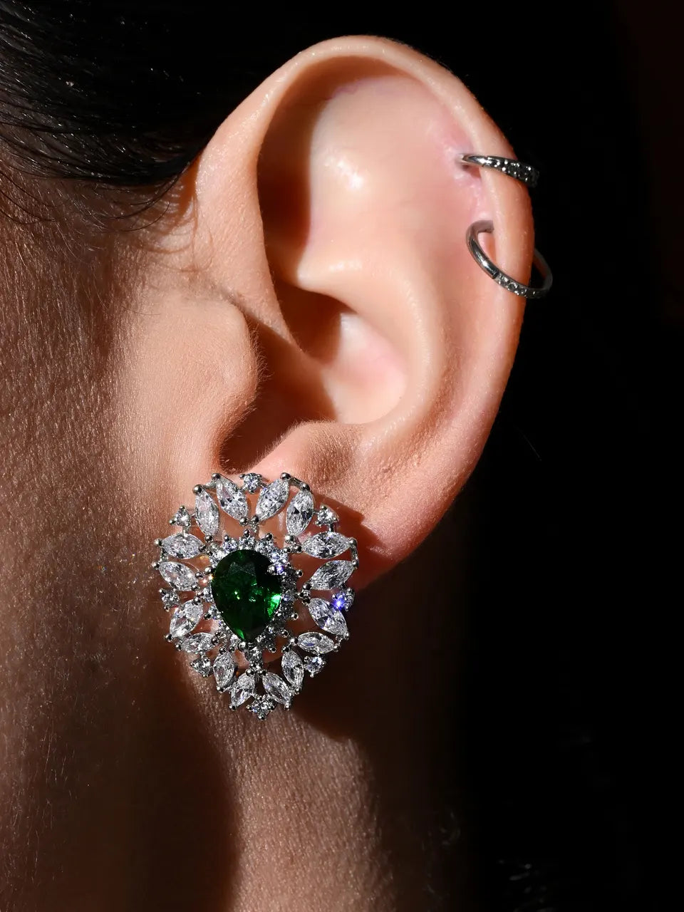 Emerald Halo Elegance Set