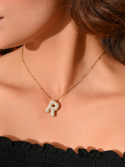 Crystal (R) Initial Pendant Necklace