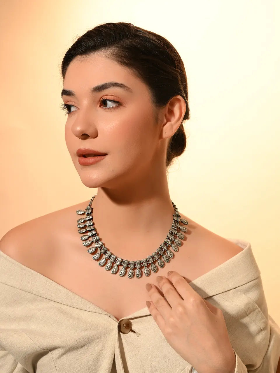 Silver Heritage Tribal Necklace