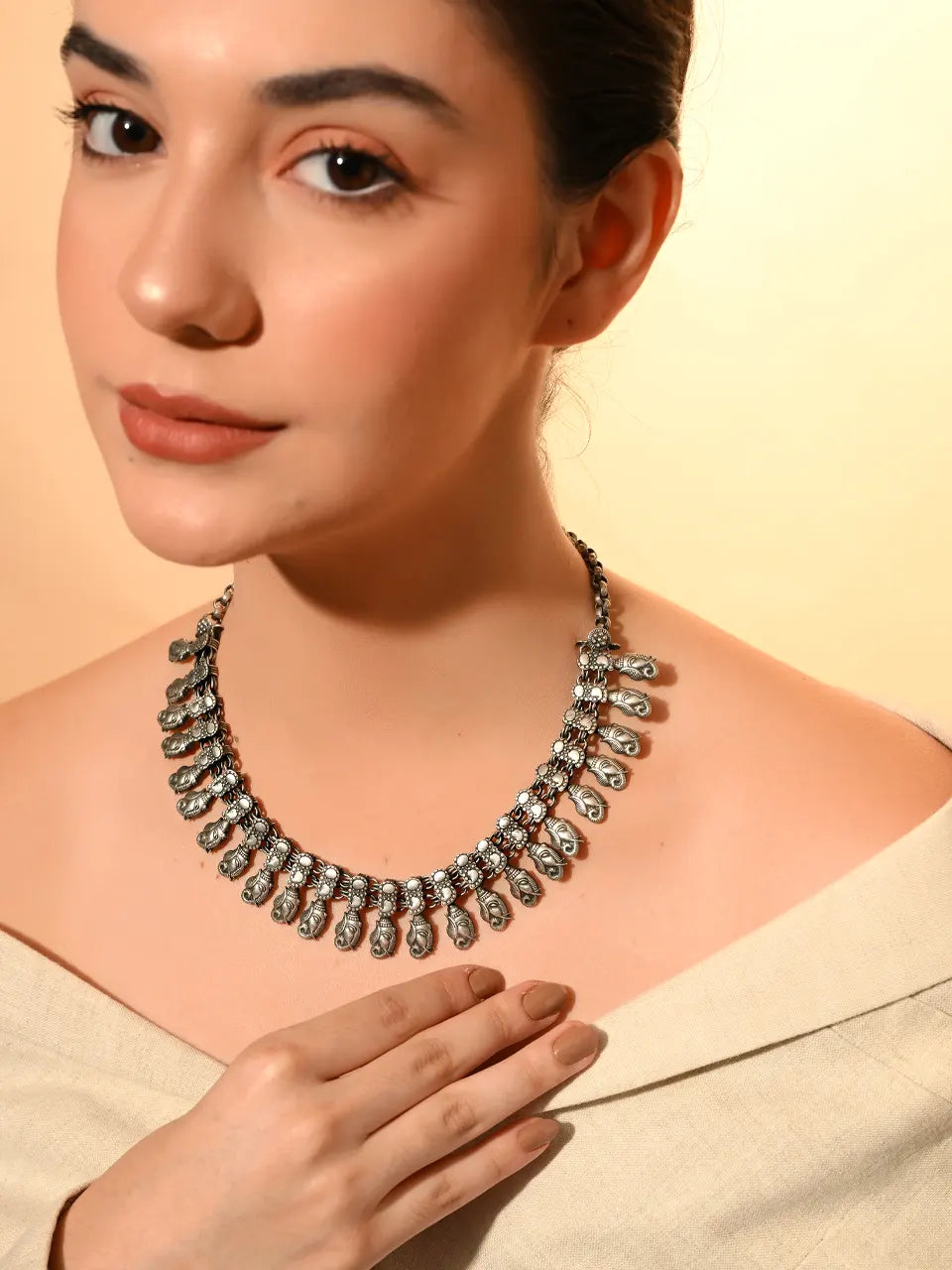 Silver Heritage Tribal Necklace