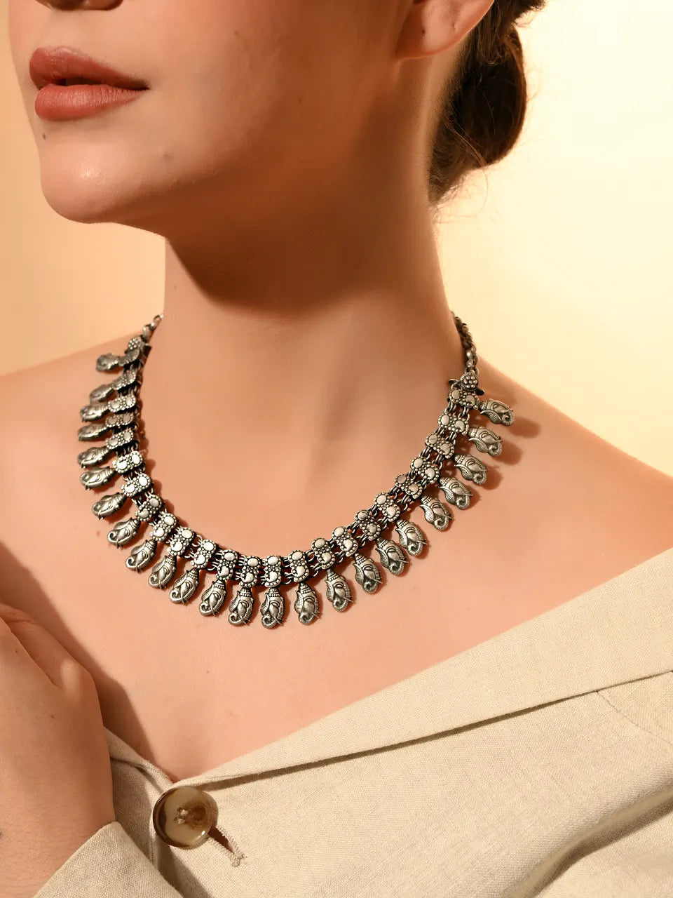 Silver Heritage Tribal Necklace