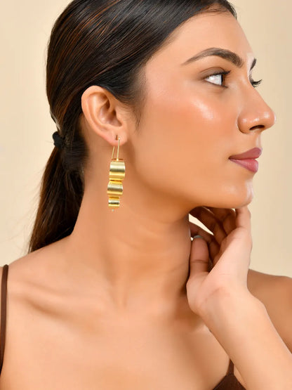 Bold Gold Hoop Drop Earrings