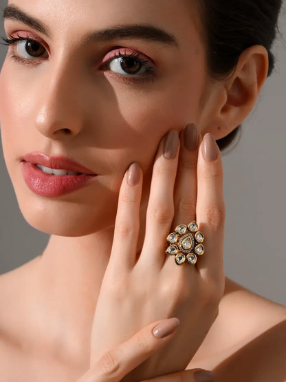 Regal Radiance Kundan Cocktail Ring