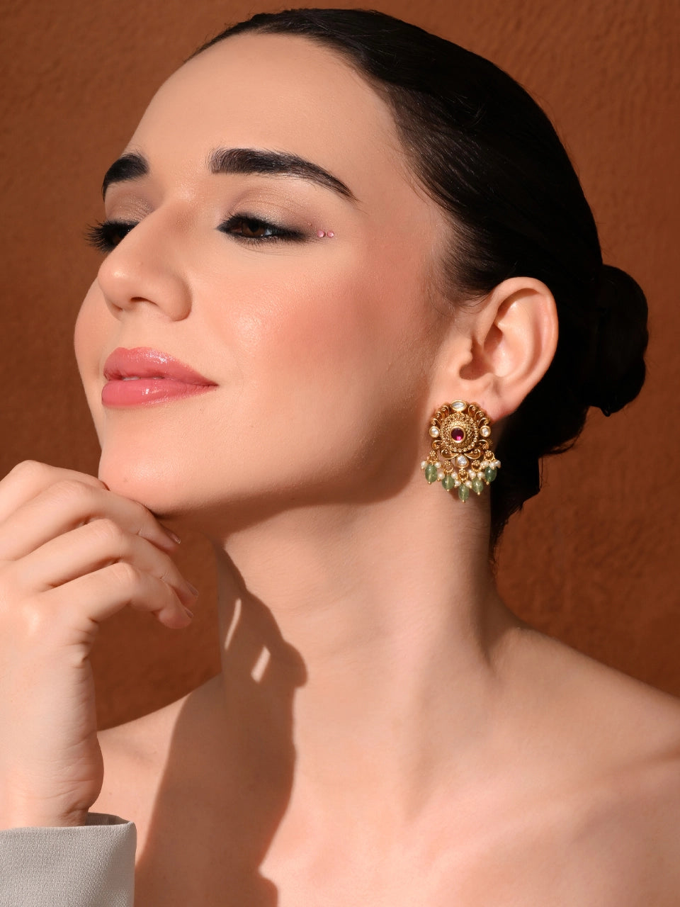 Ruby Garden Stud Earrings