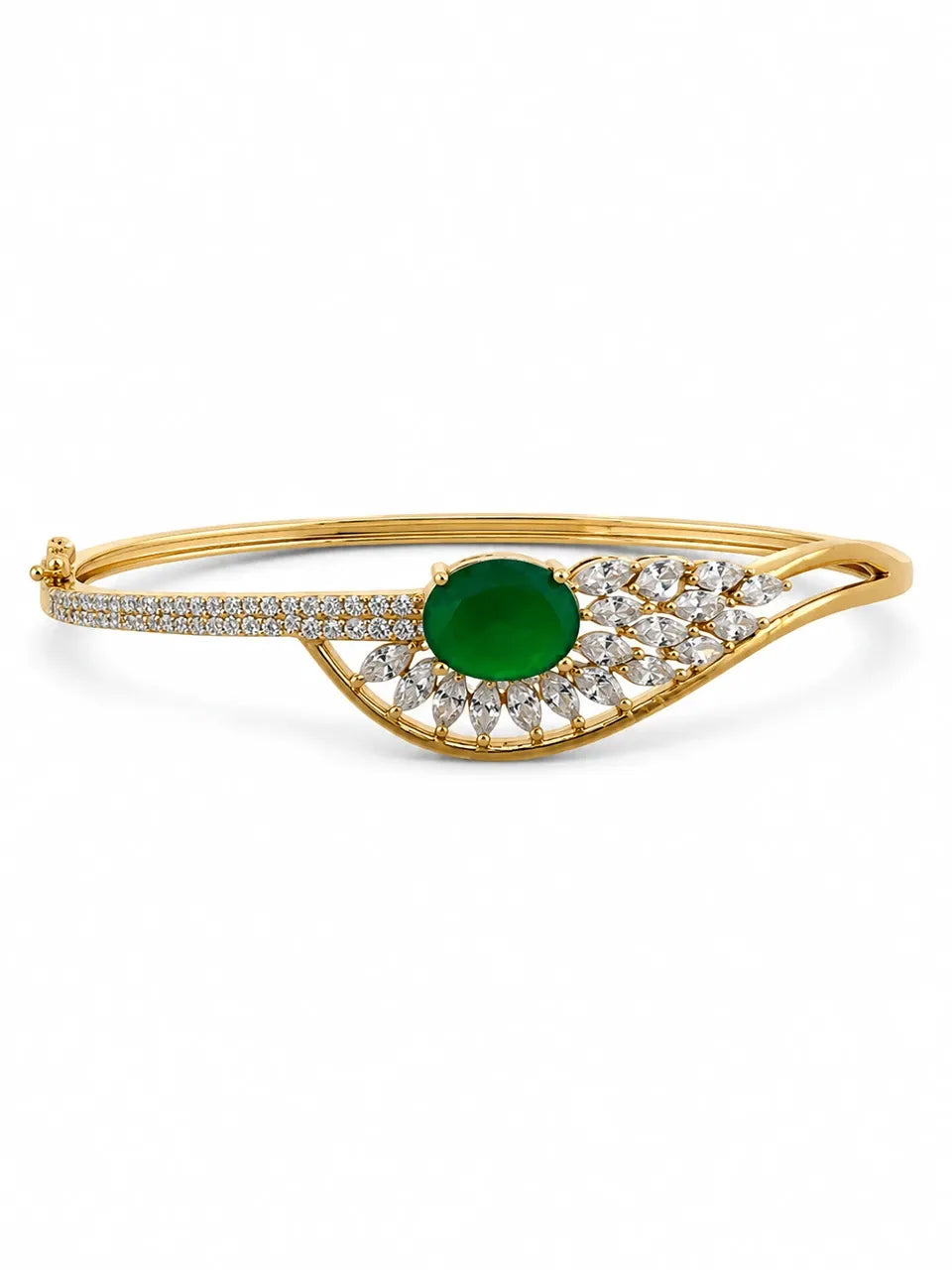 Emerald Grace Openable Bracelet